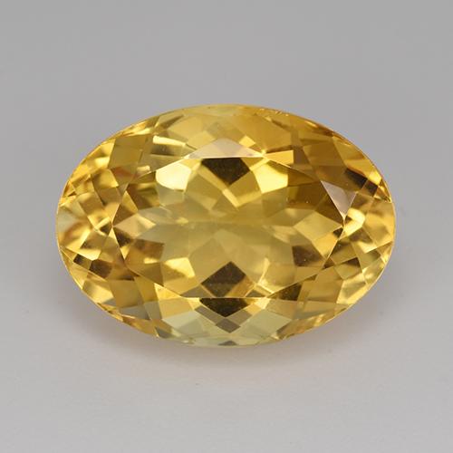 Medium-Dark Golden Citrin Edelstein - 13.2ct Oval facettiert (ID: 512371)