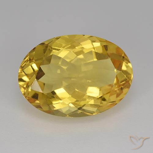 12.08ct Natural Golden Citrine, Oval, VVS