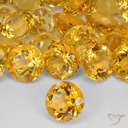 Best Citrine for Stud Earrings | Round Matching Citrine