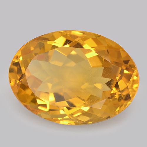 1x Citrine-oval con facetas 12x10mm, ci063