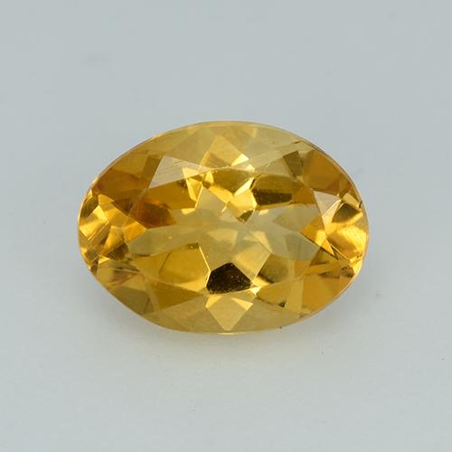 Golden Orange Citrine Gem - 1ct Oval Facet (ID: 513674)