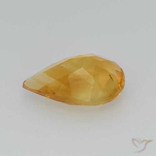 Citrine Gemstone in 10.9 x 7.9 mm Size for Sale, Citrine Stone in Dark Golden Color