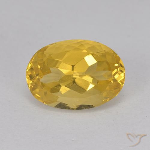 3.20ct Natural Golden Orange Citrine, Oval, VS