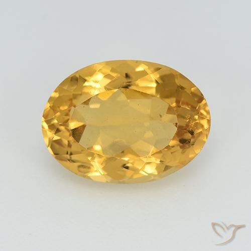 2.80ct Natural Deep Golden Orange Citrine, Oval, VS