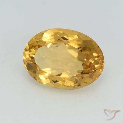 2.80 ct Golden Citrine Stone, Natural Citrine in Oval Facet Shape for Sale