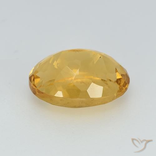 Citrine Gemstone in 10.5 x 7.8 mm Size for Sale, Citrine Stone in Deep Golden Orange Color