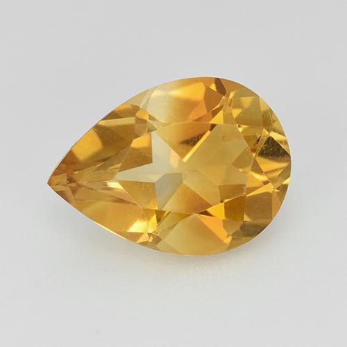Medium Golden Цитрин Камень - 2.4ct Фасетная Груша (ID: 513997)
