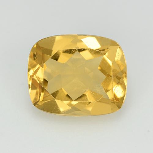 Naranja dorado Citrina Gema - 2.6ct Corte en Forma Cojín (ID: 513998)