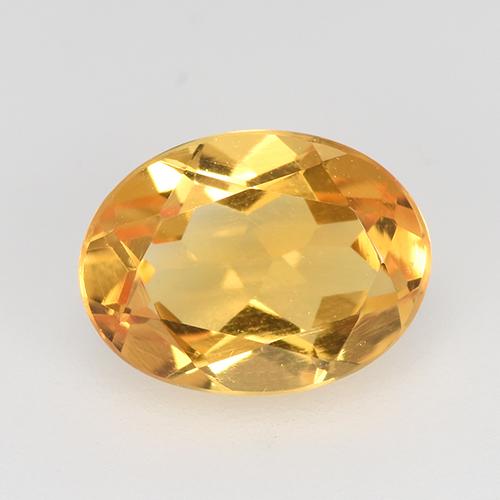 Golden Citrine Gem - 1.1ct Oval Facet (ID: 513999)