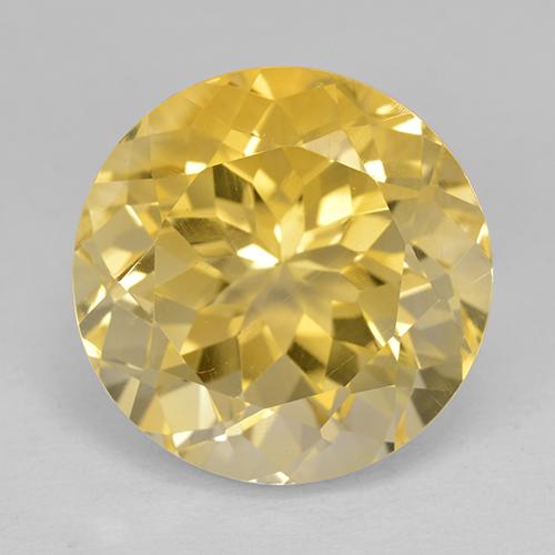 Golden Citrine Gem - 12.6ct Round Facet (ID: 514041)