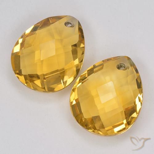 Citrine Gemstones in 12 x 10 mm (calibrated) Size for Sale, Citrine Stones in Golden Orange Color