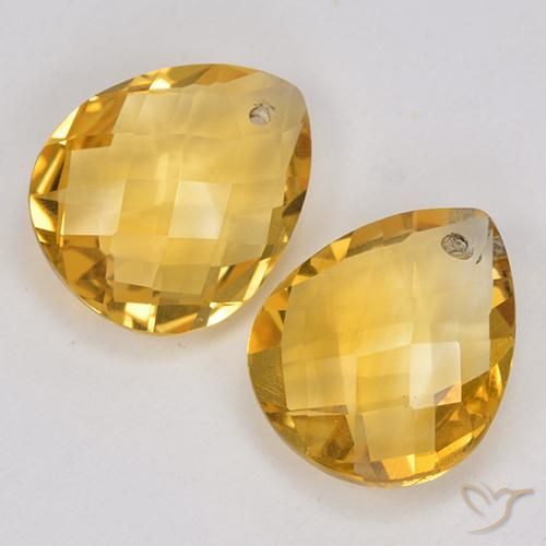 Citrine Gemstones in 12 x 10 mm (calibrated) Size for Sale, Citrine Stones in Deep Golden Orange Color
