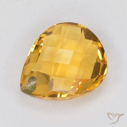 Citrine Gemstone in 12 x 10 mm (calibrated) Size for Sale, Citrine Stone in Golden Orange Color