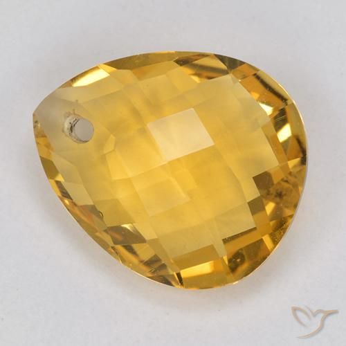 Citrine Gemstone in 12 x 10 mm (calibrated) Size for Sale, Citrine Stone in Deep Orange-Gold Color
