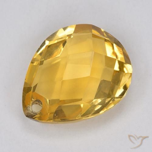 Citrine Gemstone in 12 x 10 mm (calibrated) Size for Sale, Citrine Stone in Golden Orange Color
