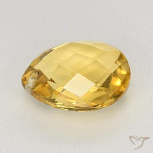 Citrine Gemstone in 12 x 10 mm (calibrated) Size for Sale, Citrine Stone in Medium Golden Color