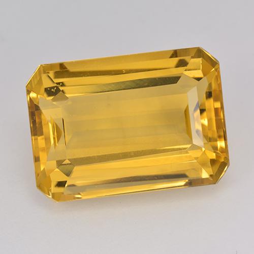 Deep Golden Orange Citrine Gem - 15.4ct Octagon Step Cut (ID: 514961)