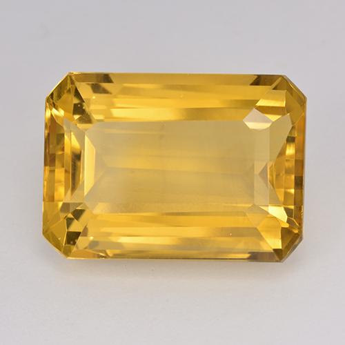 15.40 ct Golden Citrine Stone, Natural Citrine in Octagon Step Cut Shape for Sale