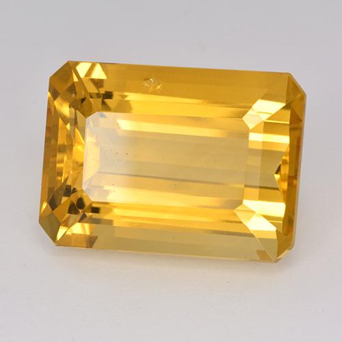 15.54 ct Golden Citrine Stone, Natural Citrine in Octagon Step Cut Shape for Sale