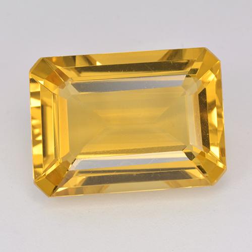 Deep Golden Orange Citrino Gem - 13.9ct Taglio ottagonale (ID: 514964)