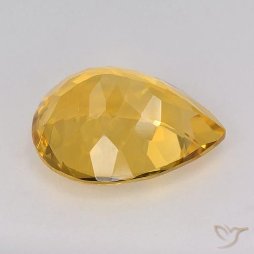 Citrine Gemstone in 16 x 12 mm (calibrated) Size for Sale, Citrine Stone in Golden Color