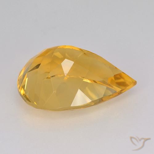 Citrine Gemstone in 16 x 12 mm (calibrated) Size for Sale, Citrine Stone in Deep Golden Orange Color