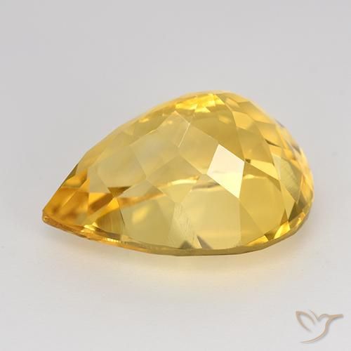 Citrine Gemstone in 16 x 12 mm (calibrated) Size for Sale, Citrine Stone in Medium Golden Color