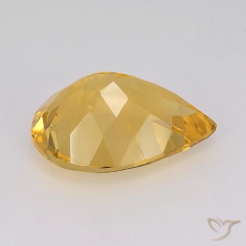 Citrine Gemstone in 16 x 12 mm (calibrated) Size for Sale, Citrine Stone in Golden Orange Color
