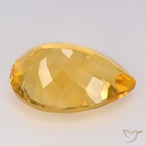 Citrine Gemstone in 18 x 13 mm (calibrated) Size for Sale, Citrine Stone in Golden Color