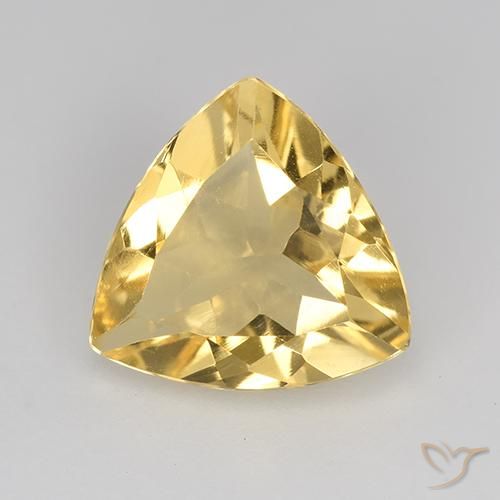 1.74ct Natural Golden Orange Citrine, Trillion, VVS-VS