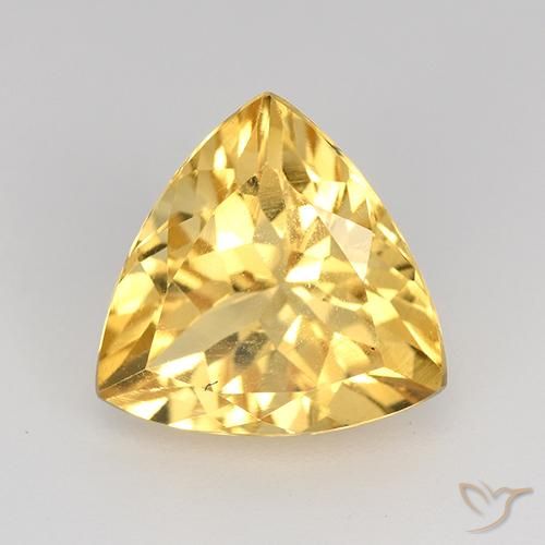 2.24ct Natural Medium-Light Golden Citrine, Trillion, VVS-VS