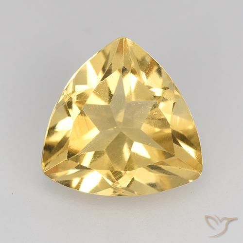2.03ct Natural Golden Orange Citrine, Trillion, VVS-VS