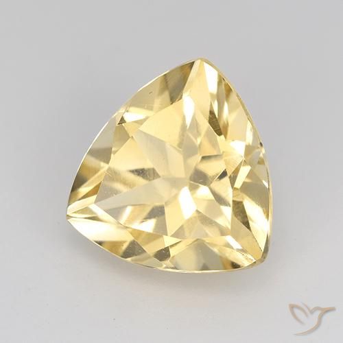 2.09 ct Golden Citrine Stone, Natural Citrine in Trillion Facet Shape for Sale