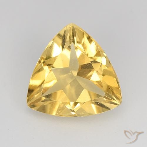 2.02ct Natural Golden Orange Citrine, Trillion, VVS-VS