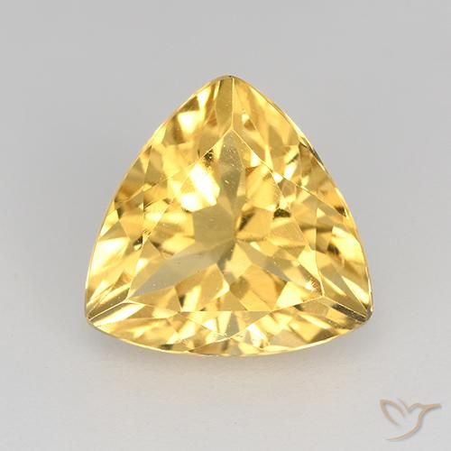 2.13ct Natural Bright Gold Citrine, Trillion, VVS-VS