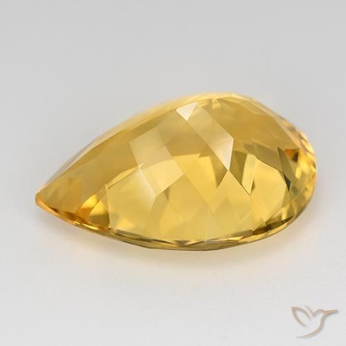 Citrine Gemstone in 18 x 13 mm (calibrated) Size for Sale, Citrine Stone in Medium Gold Color