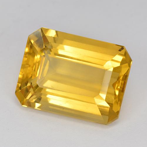 Dorado oscuro Citrina Gema - 11.3ct Corte octagonal (ID: 517210)