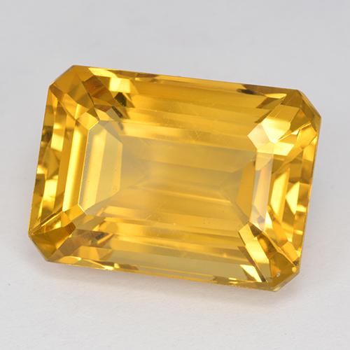 Dorado oscuro Citrina Gema - 16.9ct Corte octagonal (ID: 517211)