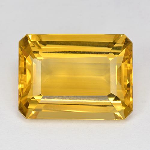 Deep Golden Orange Citrine Gem - 10.5ct Octagon Step Cut (ID: 517214)