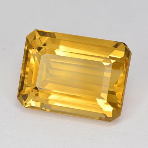 Deep Golden Orange Цитрин Камень - 12.5ct Восьмиугольная ступенчатая огранка (ID: 517215)