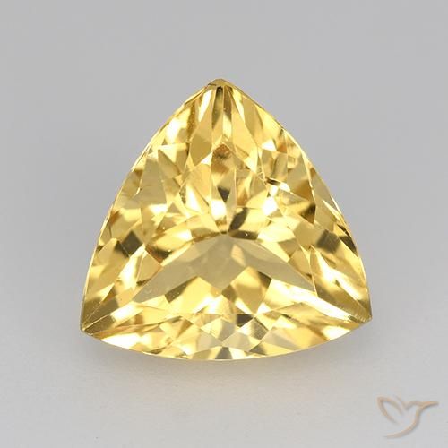 Medium Gold Citrin Edelstein - 2.3ct Trillantschliff (ID: 517538)