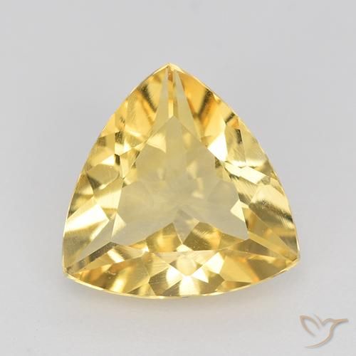 1.86ct Natural Medium Gold Citrine, Trillion, VVS-VS