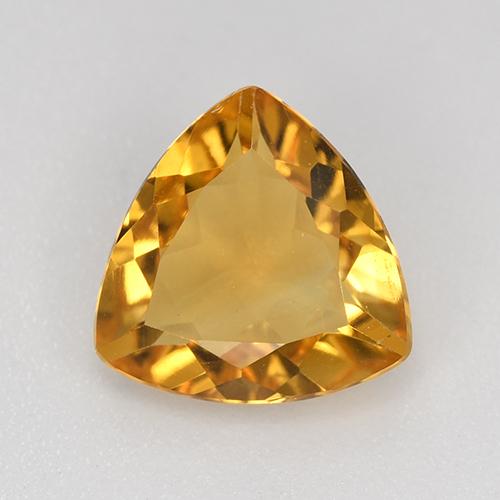Orange-Gold Citrine Gem - 1.7ct Trillion Facet (ID: 517976)