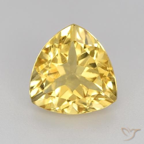 2.37ct Natural Golden Citrine, Trillion, VVS-VS