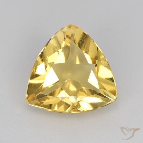 1.84ct Natural Medium Gold Citrine, Trillion, VVS-VS