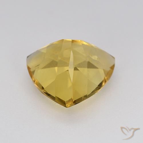 Citrine Gemstone in 9 x 9 mm (calibrated) Size for Sale, Citrine Stone in Medium Gold Color