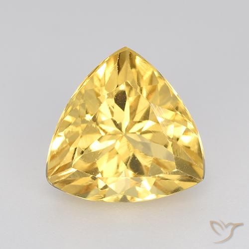 2.38ct Natural Medium Gold Citrine, Trillion, VVS-VS