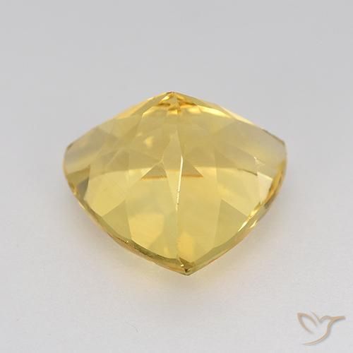 Citrine Gemstone in 9 x 9 mm (calibrated) Size for Sale, Citrine Stone in Medium Gold Color