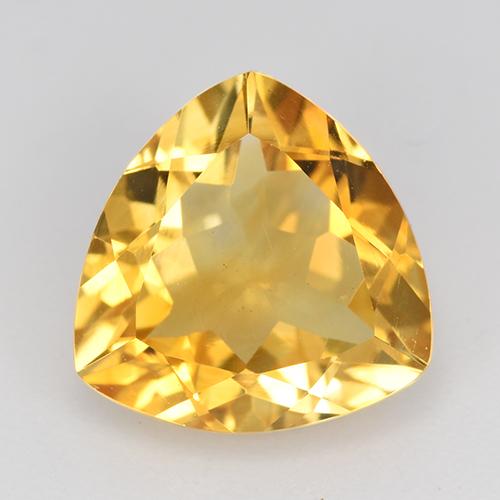 Золотой Цитрин Камень - 2.9ct Огранка Триллион Фасетная (ID: 518574)