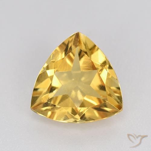 2.05ct Natural Golden Citrine, Trillion, VVS-VS